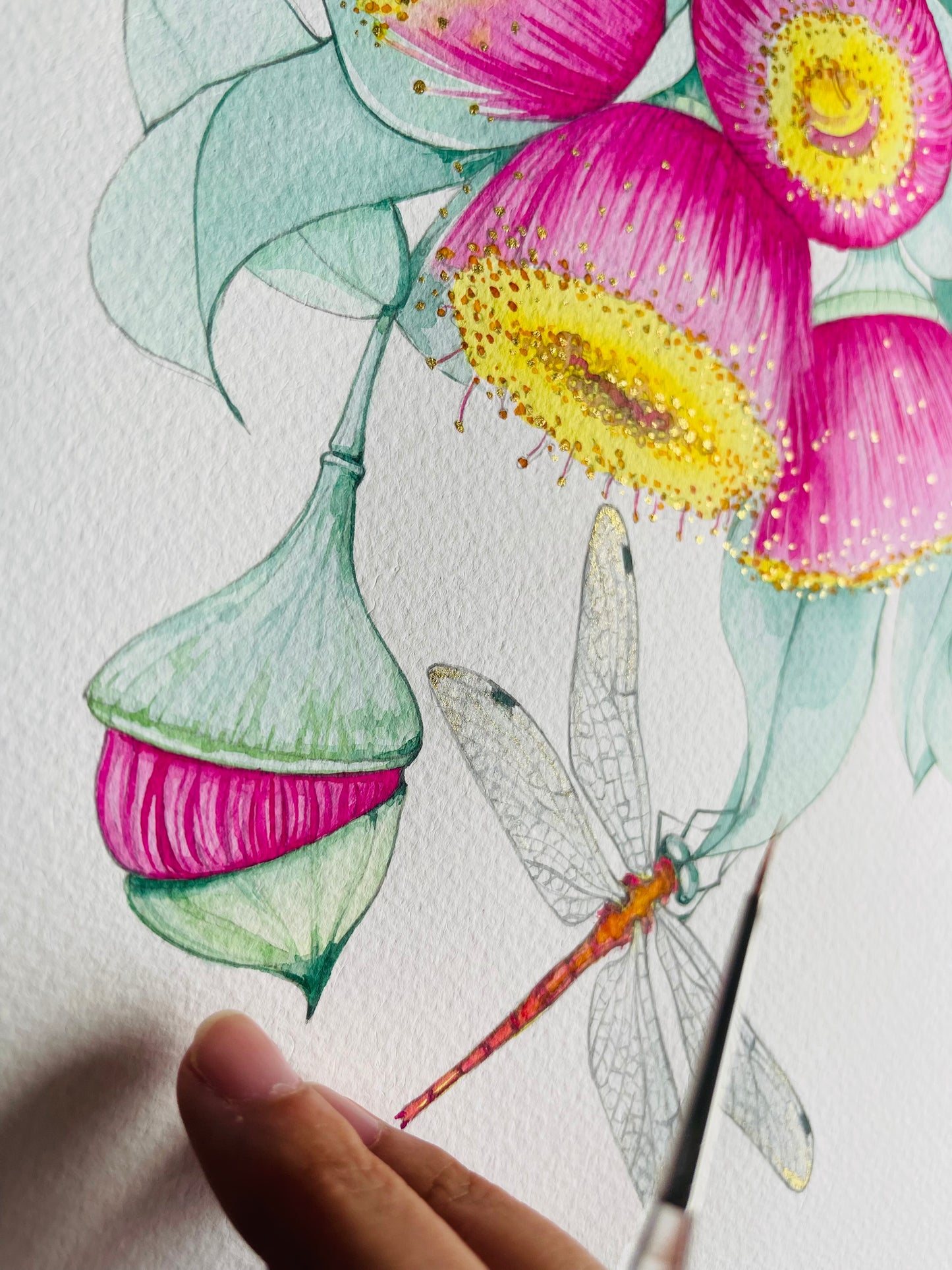Whispers in bloom original watercolour illustration