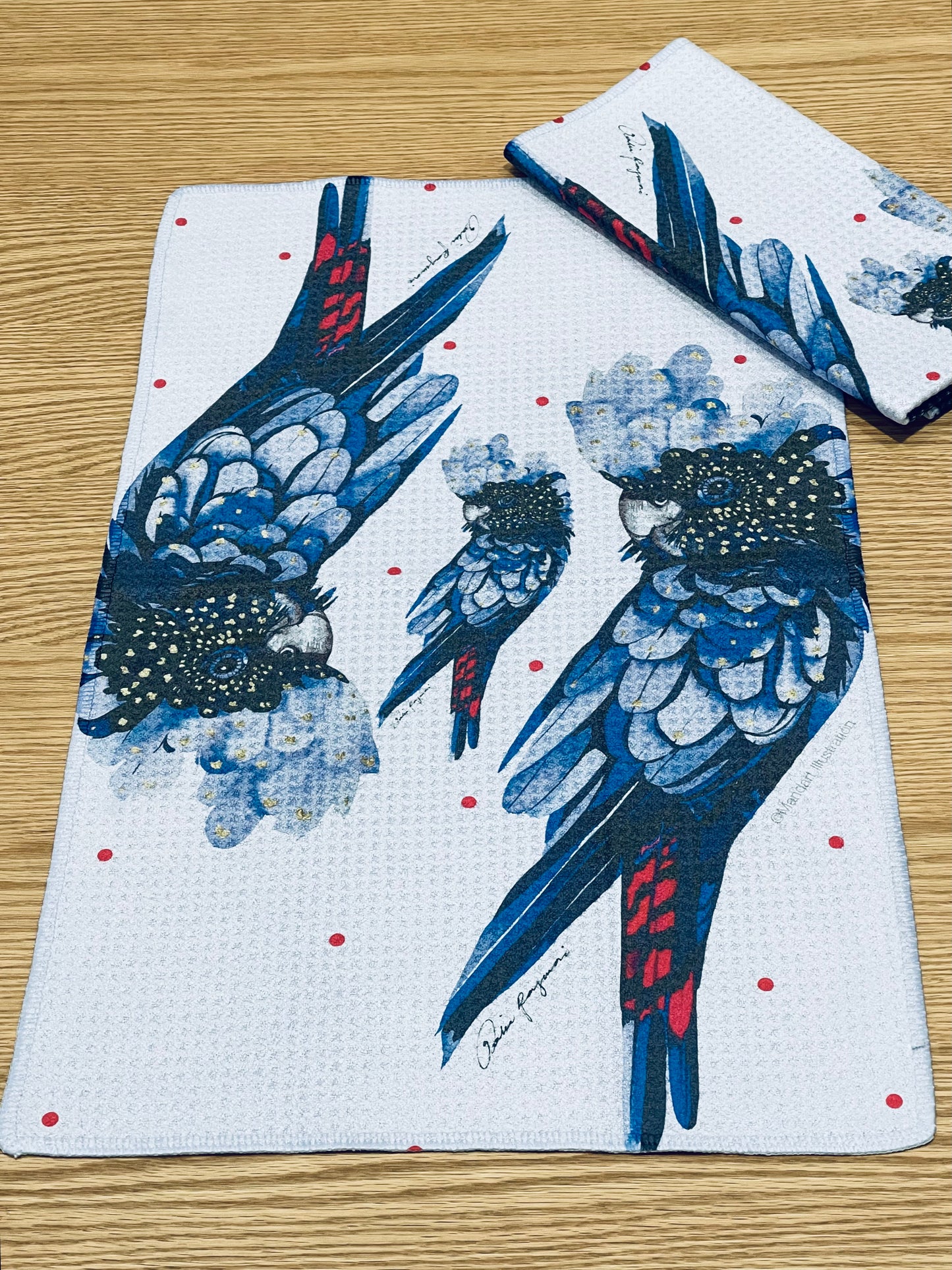 Mandart wildlife and botanical lover tea towels