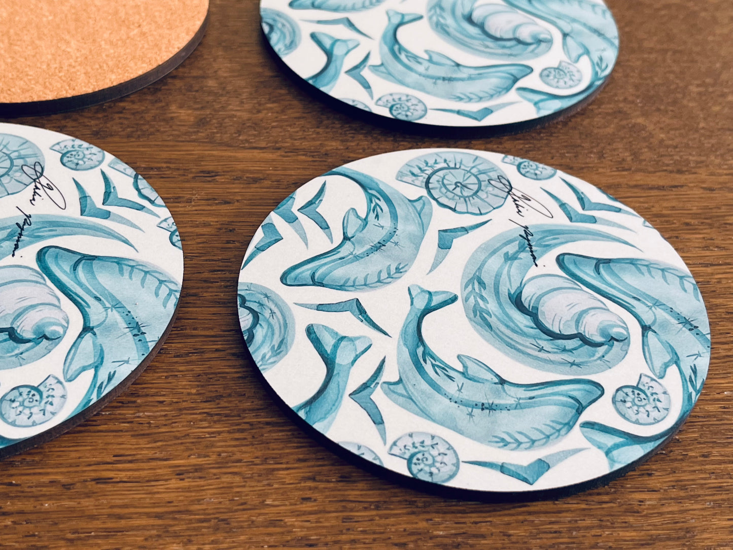Dolphins coasters