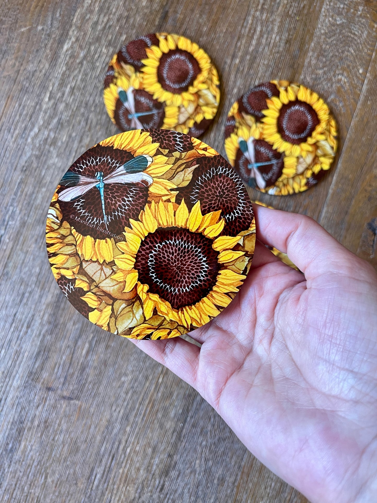 Sunflowers coasters