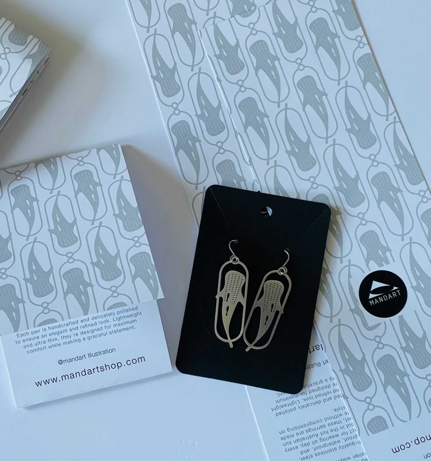 Mandart stainless steel earrings