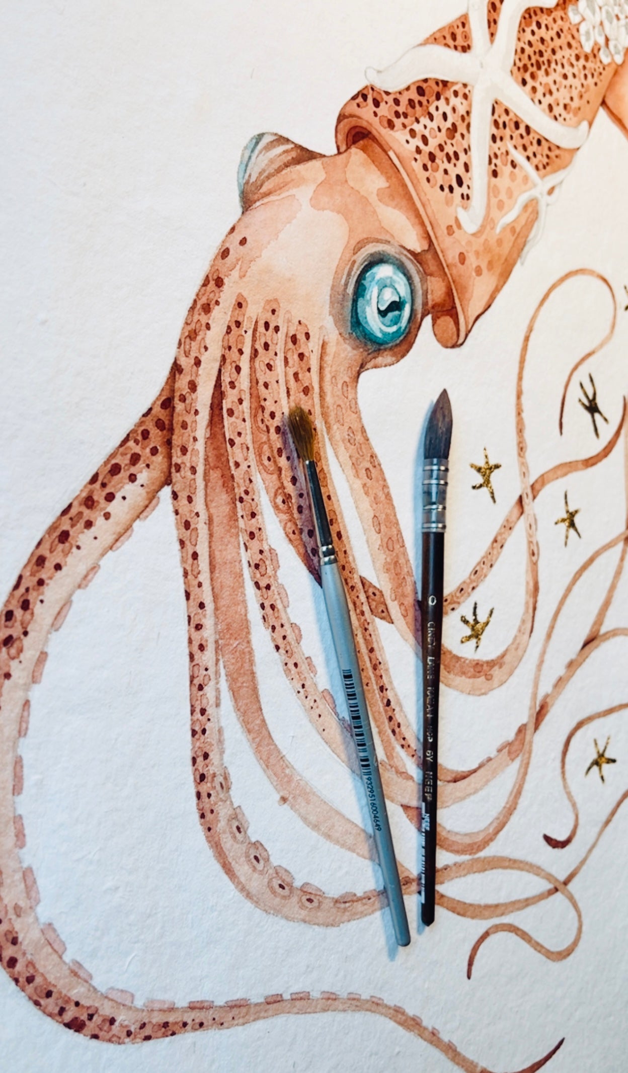 Tides of ink and light original illustration