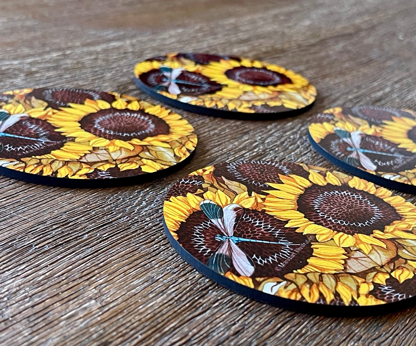 Sunflowers coasters