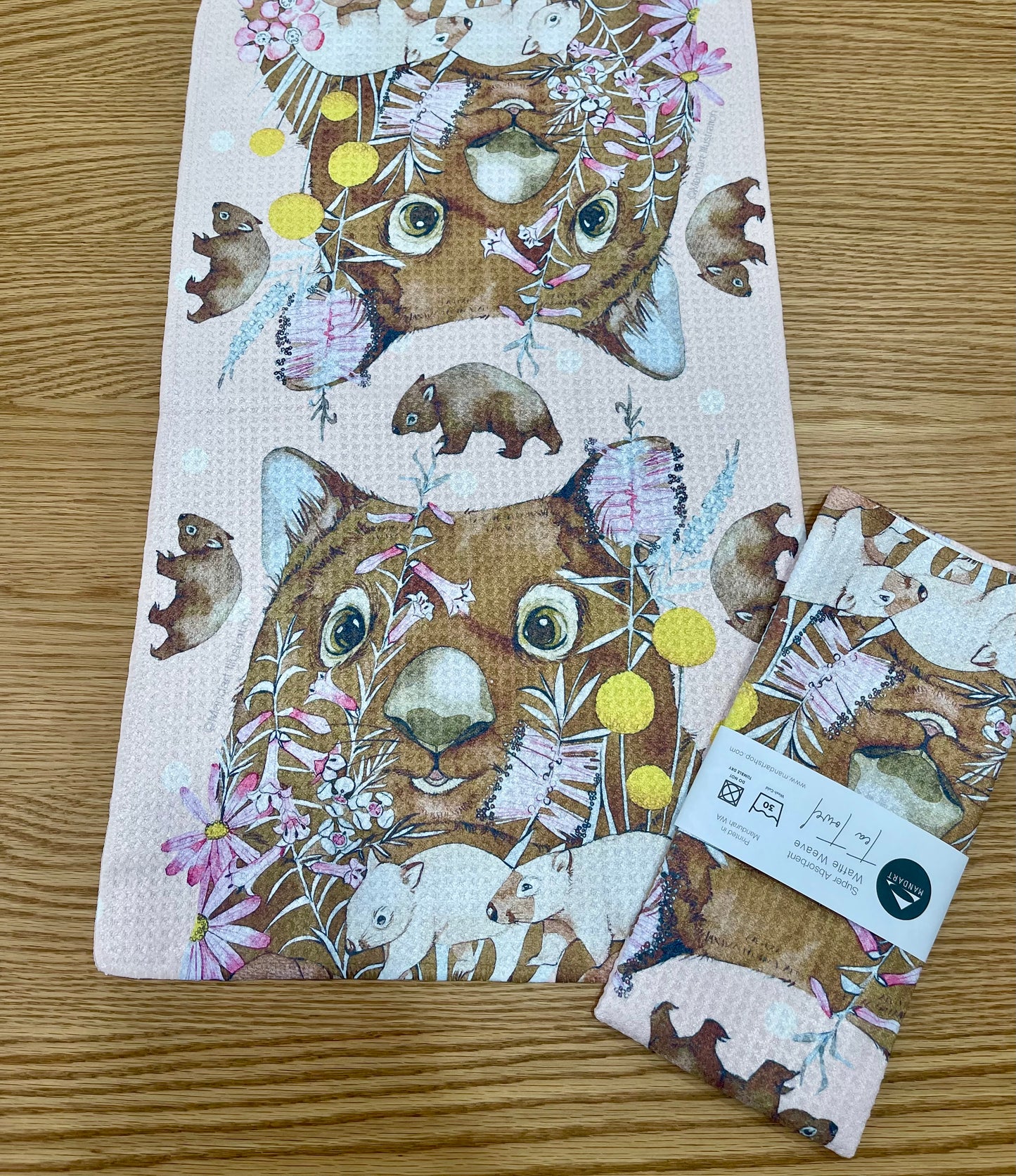 Mandart wildlife and botanical lover tea towels