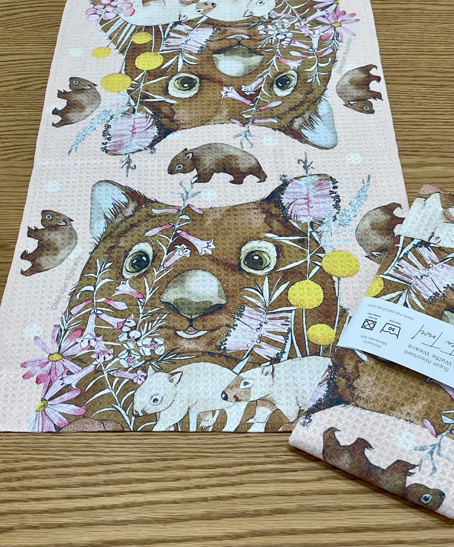 Mandart wildlife and botanical lover tea towels
