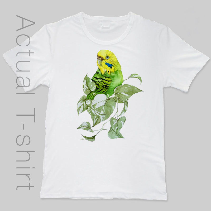 Green budgie unisex T-shirt