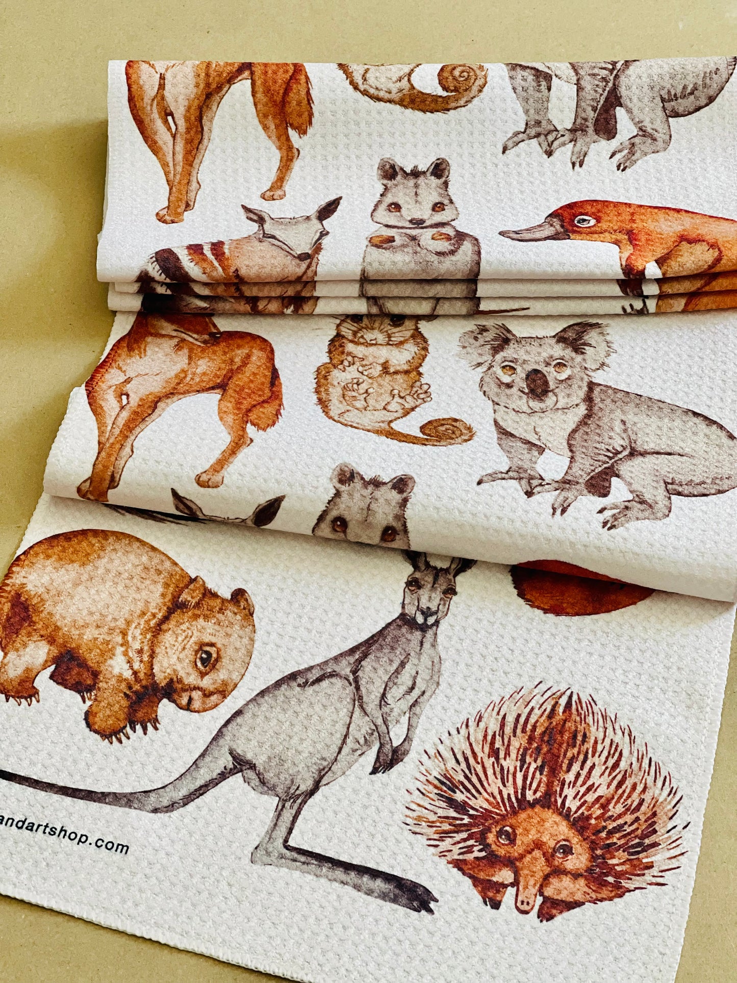 Mandart wildlife and botanical lover tea towels