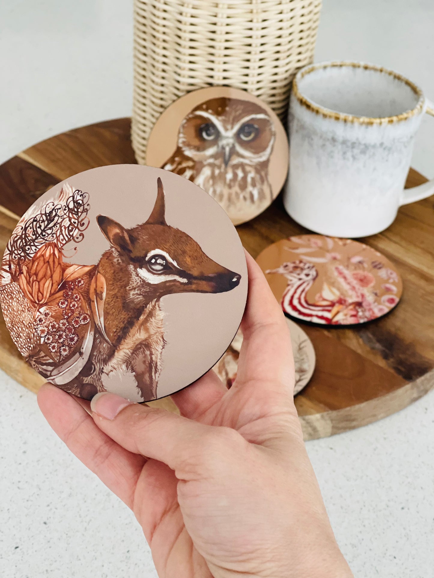 Aussie wildlife coasters
