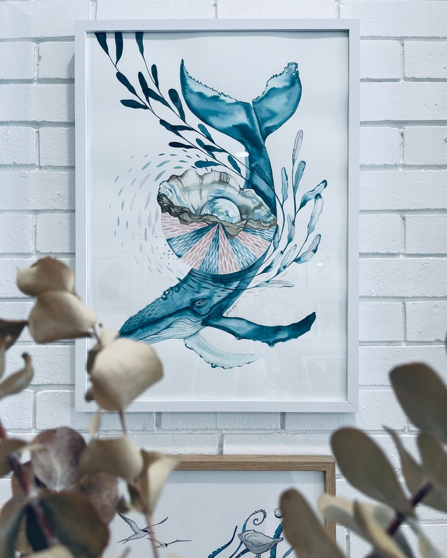 Southern hemisphere whale
original ink illustration