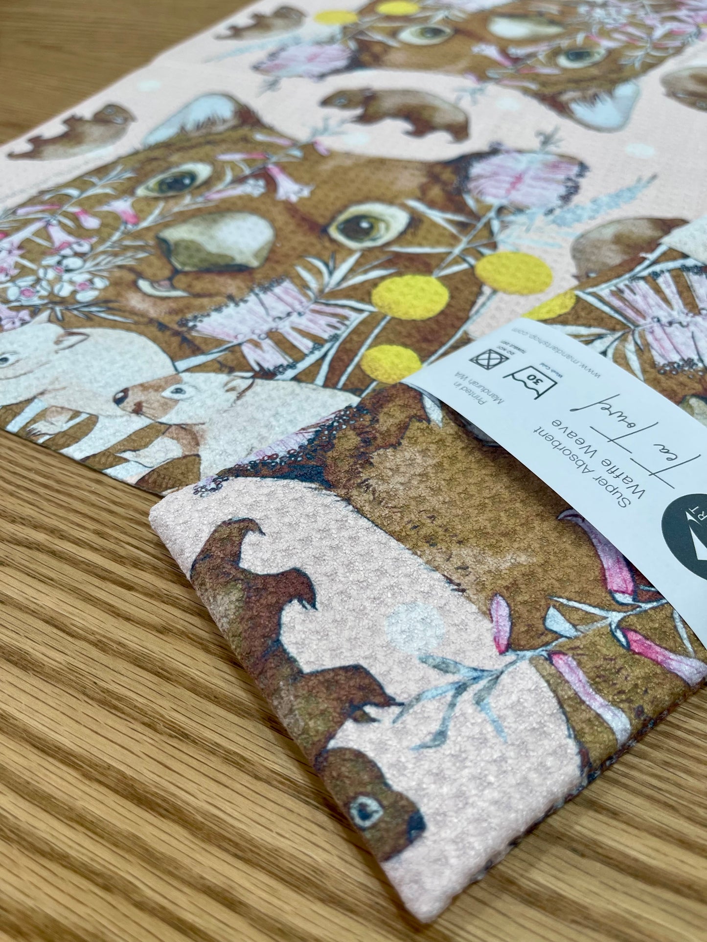 Mandart wildlife and botanical lover tea towels