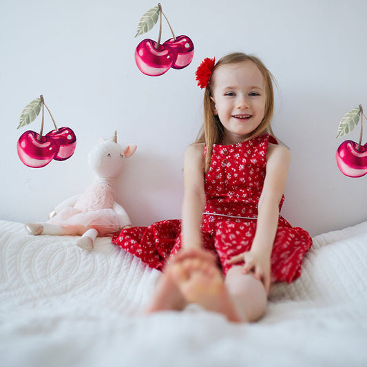 Cherry wall fabric decal