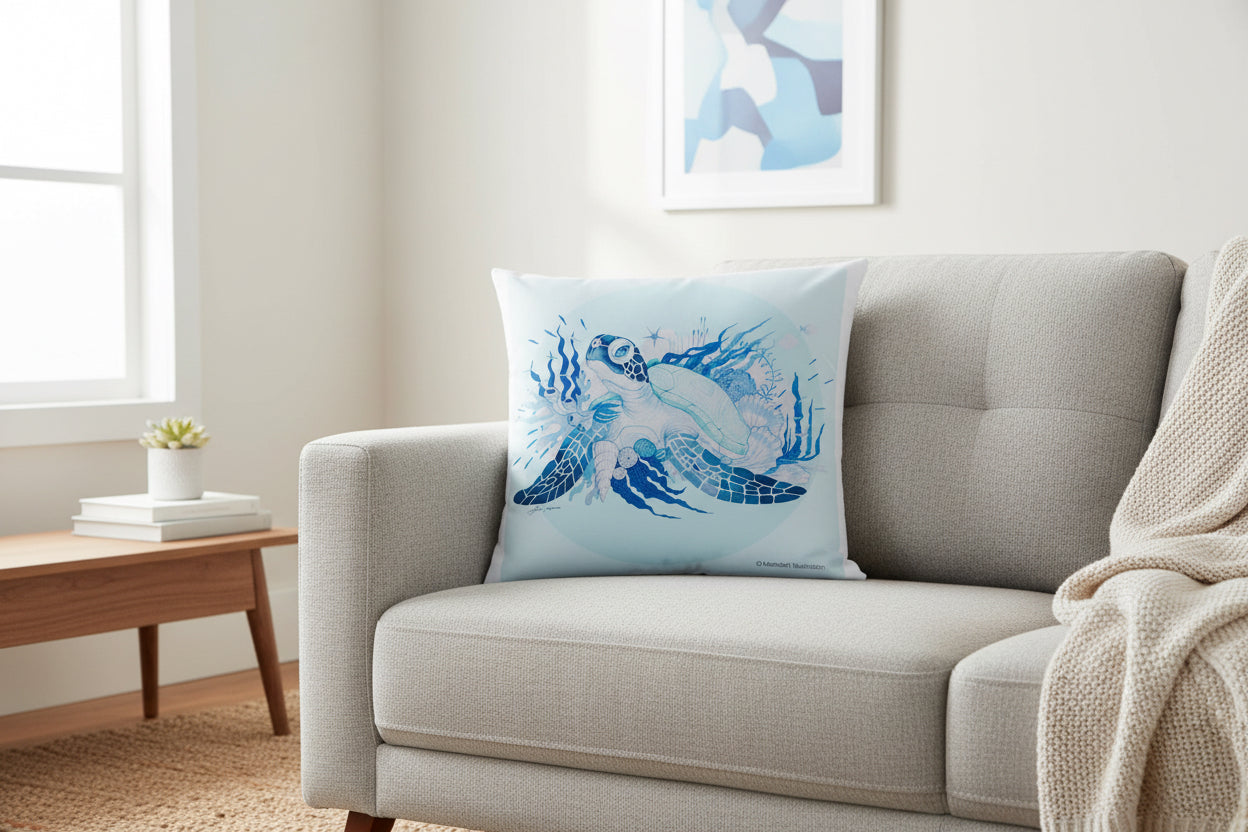 Baby turtle cushion cover