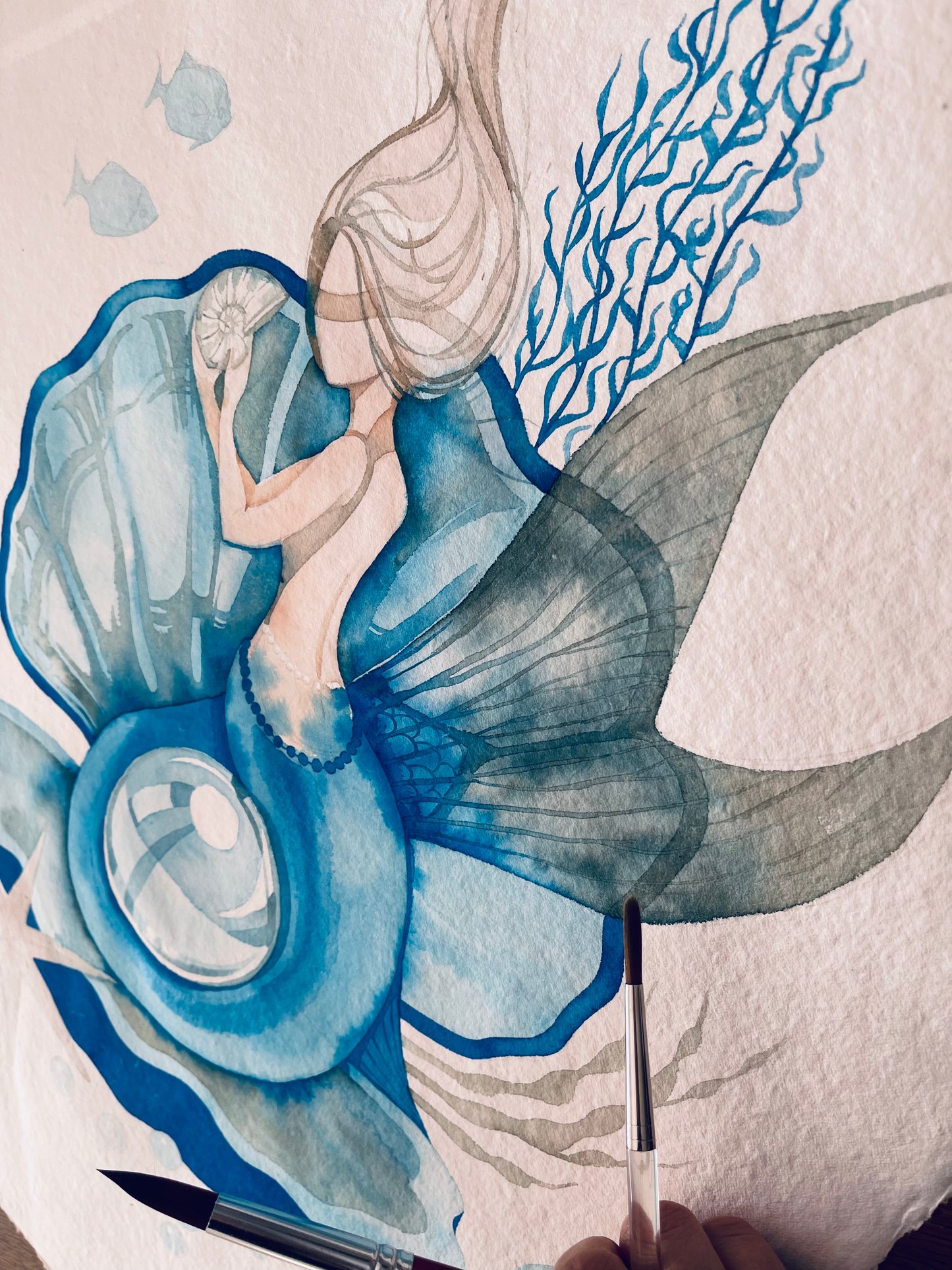 Siren Song watercolour illustration