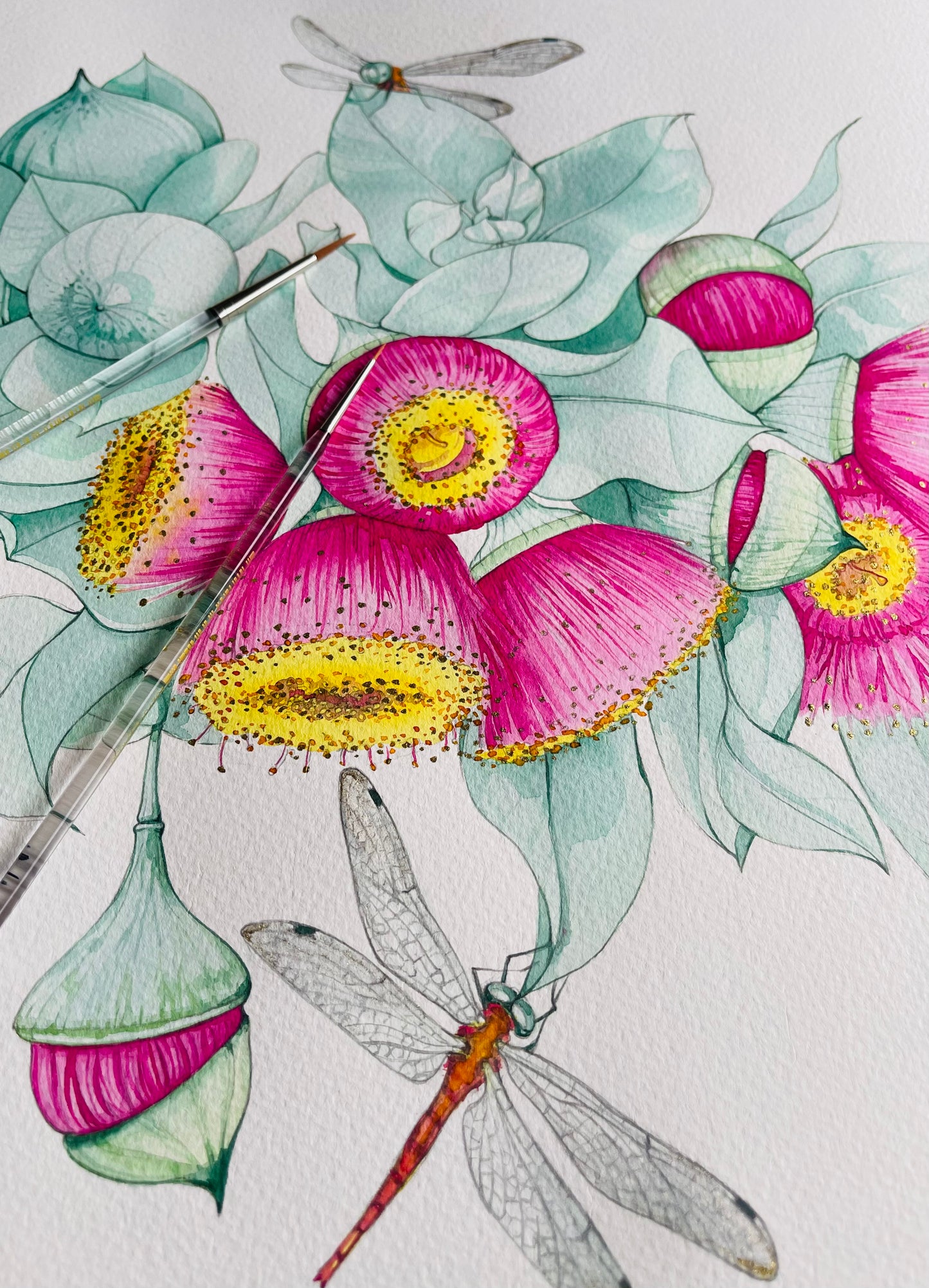 Whispers in bloom original watercolour illustration
