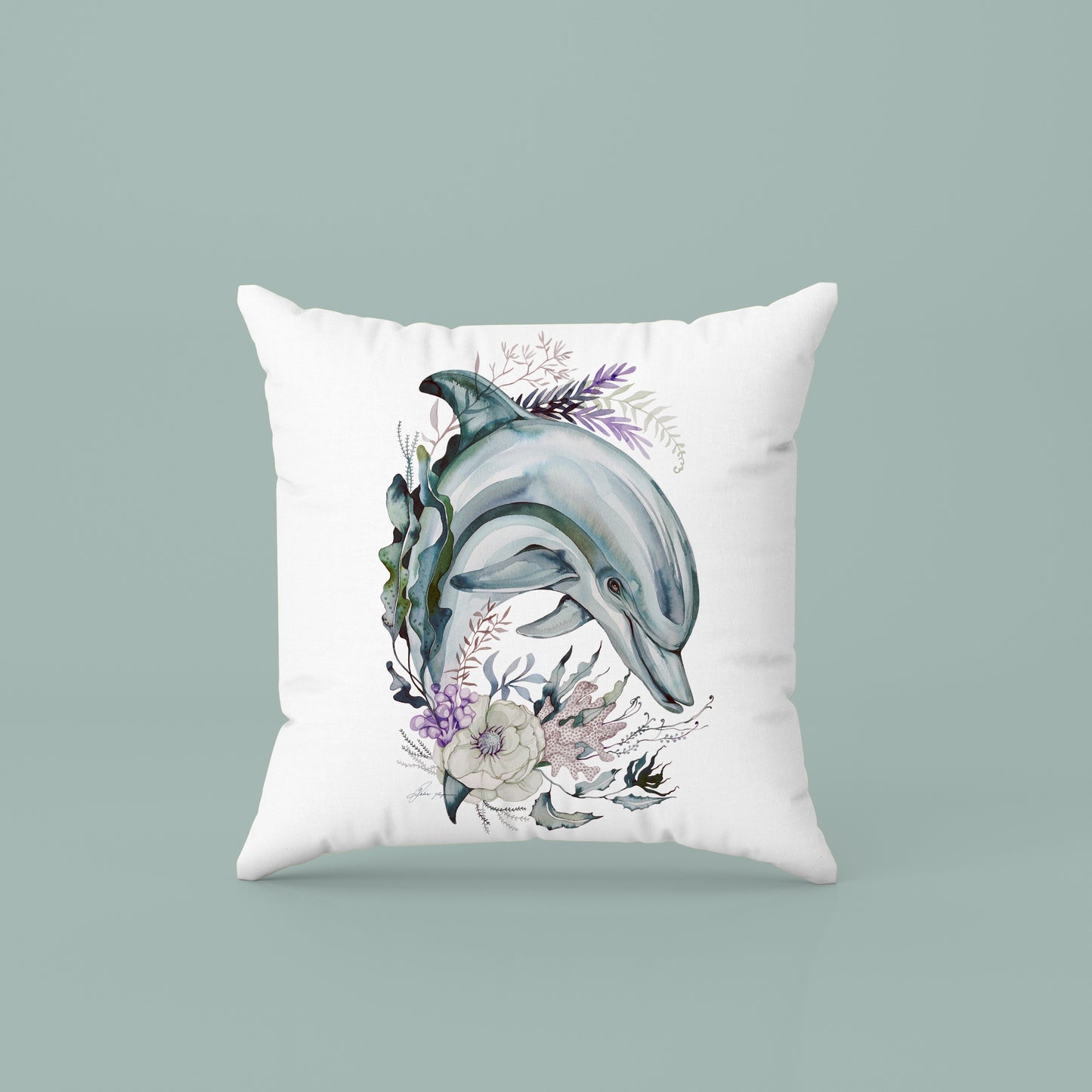 Dolphin cushion cover