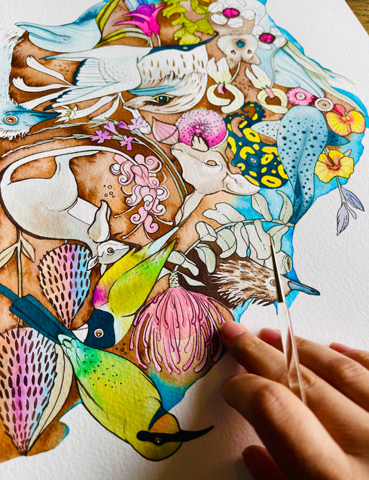 I love WA wall fabric decal