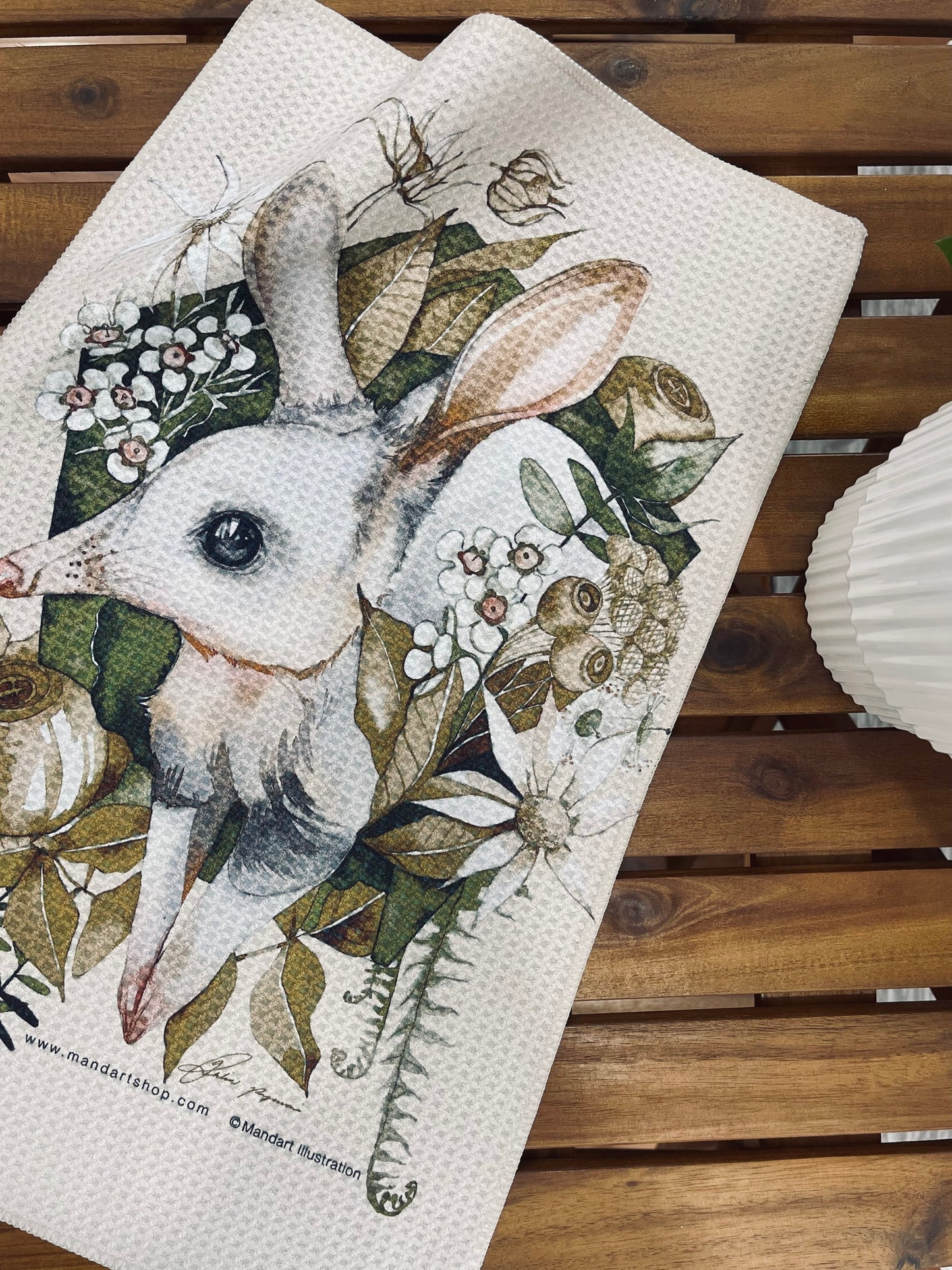 Mandart wildlife and botanical lover tea towels