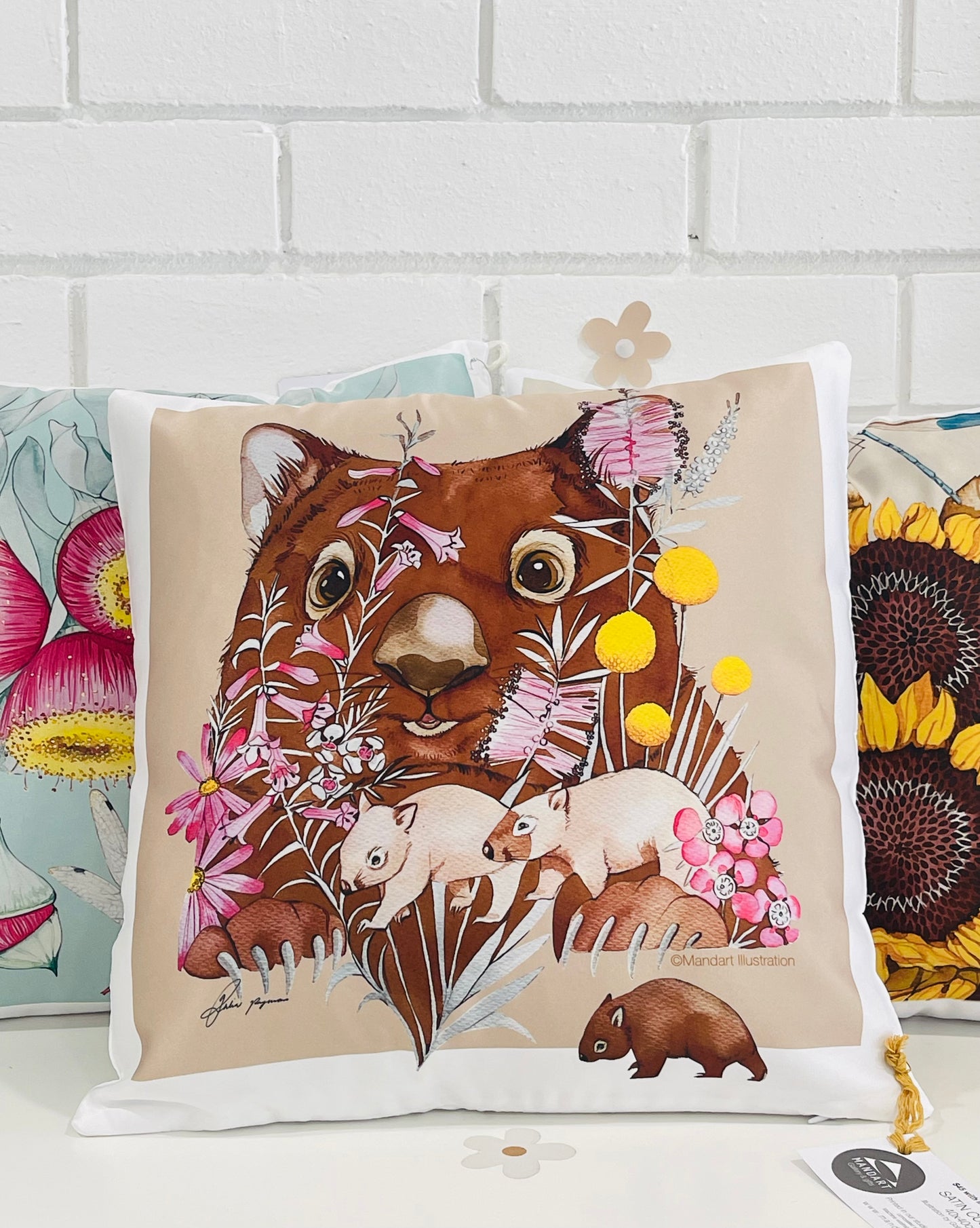 Wombats cushion cover