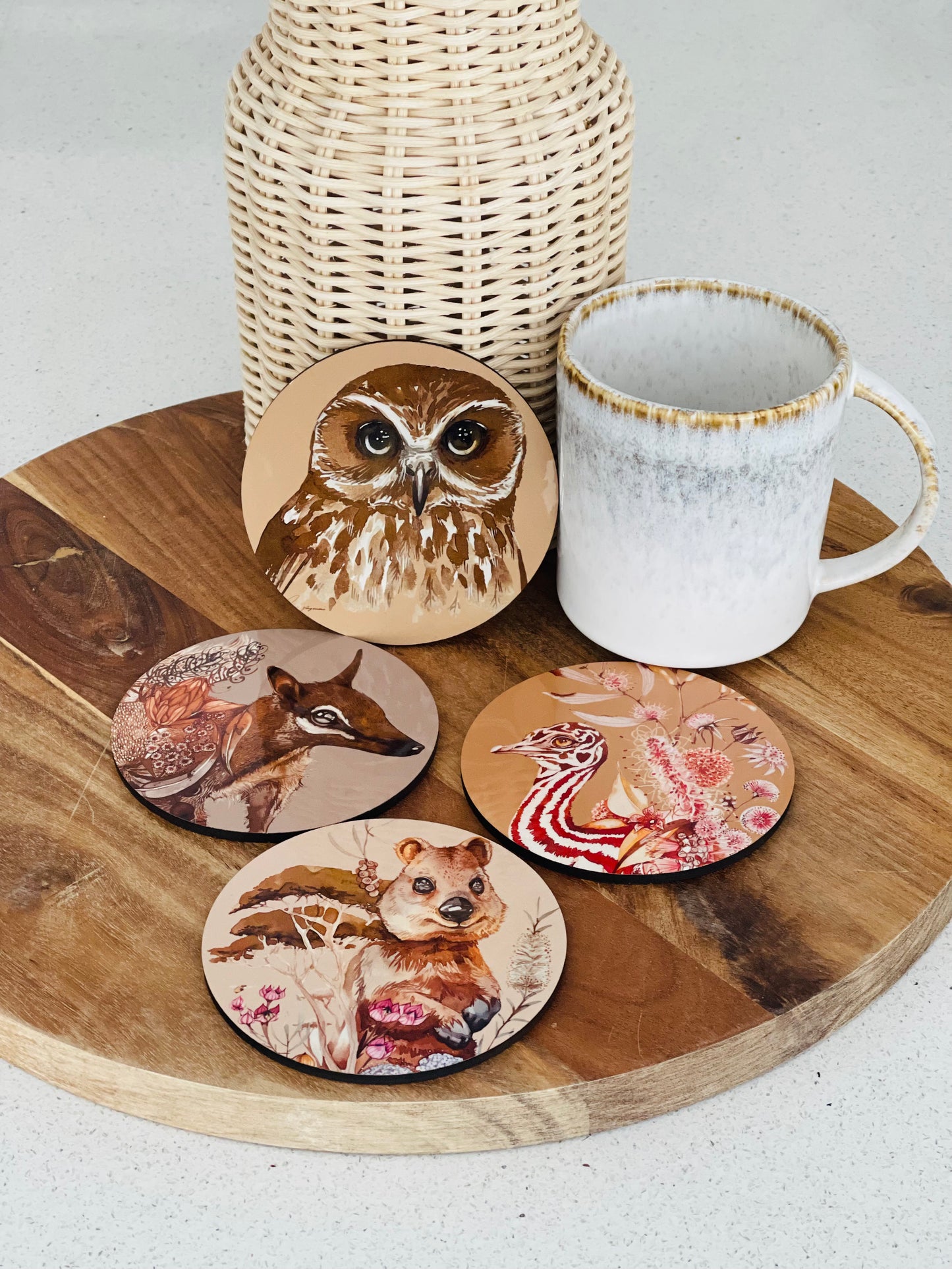 Aussie wildlife coasters
