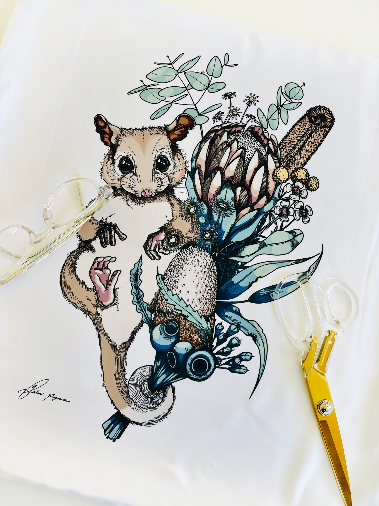 Possum cushion cover