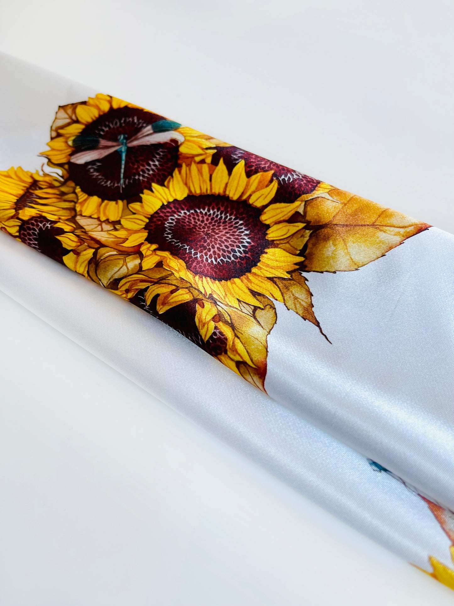 Mandart sunflowers & dragonflies bandana