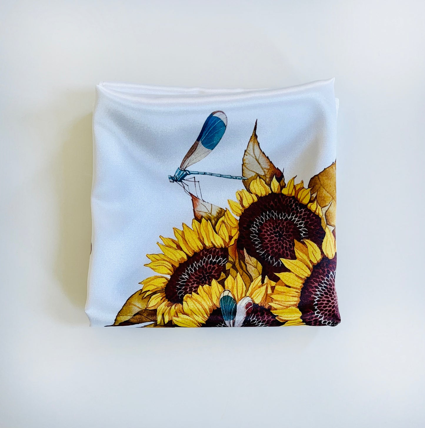 Mandart sunflowers & dragonflies bandana