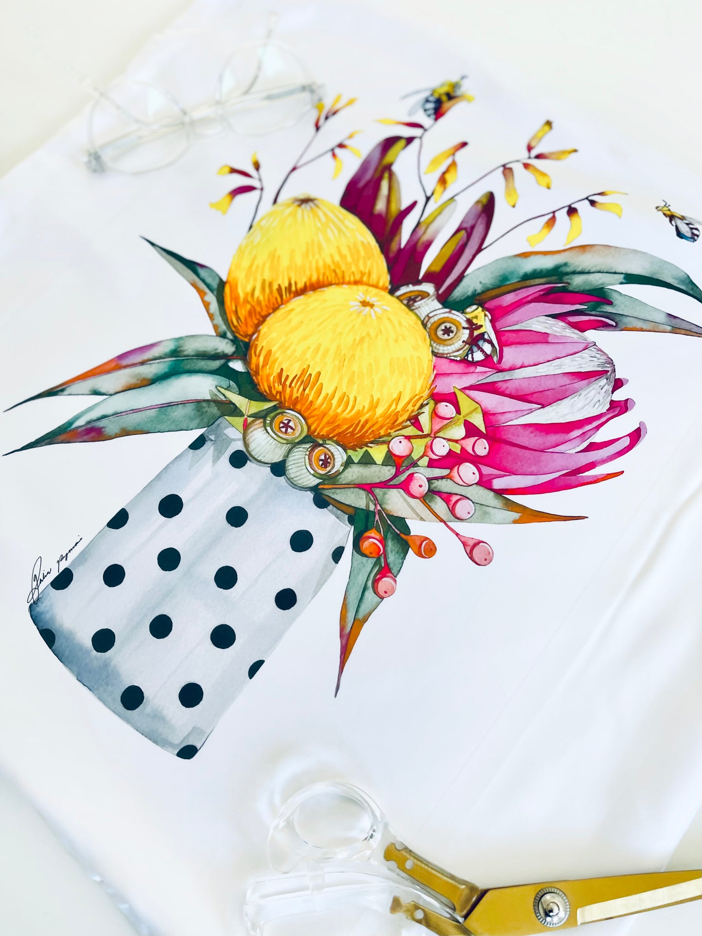 Aussie flowers cushion cover