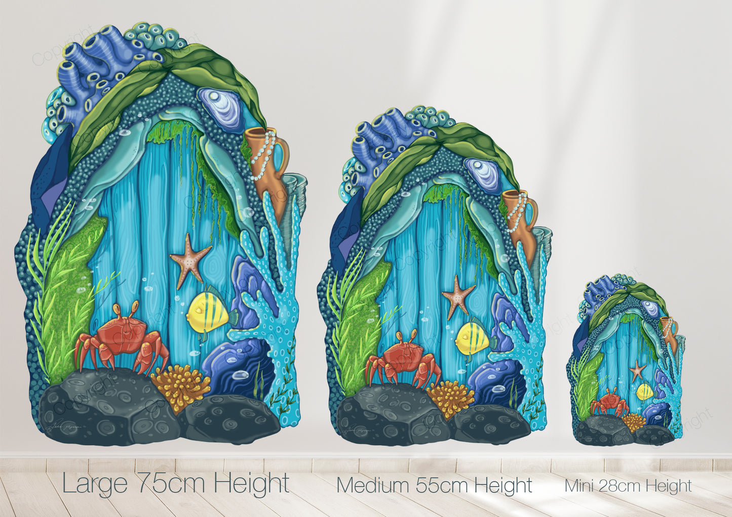 Little mermaid removable wall decals