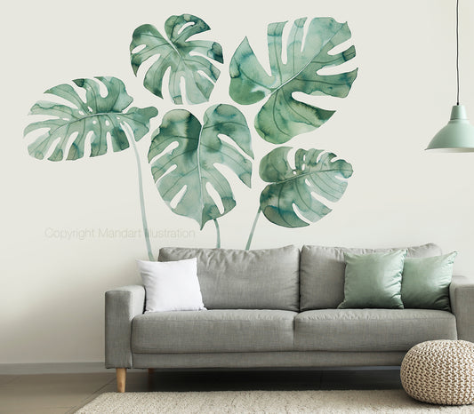 Monstera leaves Wall decal