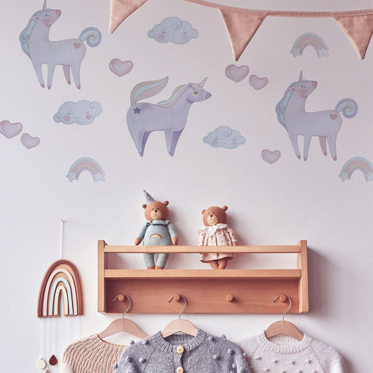 Unicorn watercolour wall decal