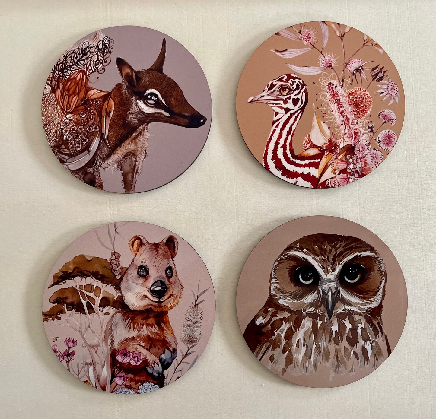 Aussie wildlife coasters