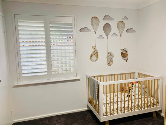 Aussie balloons fabric wall decal