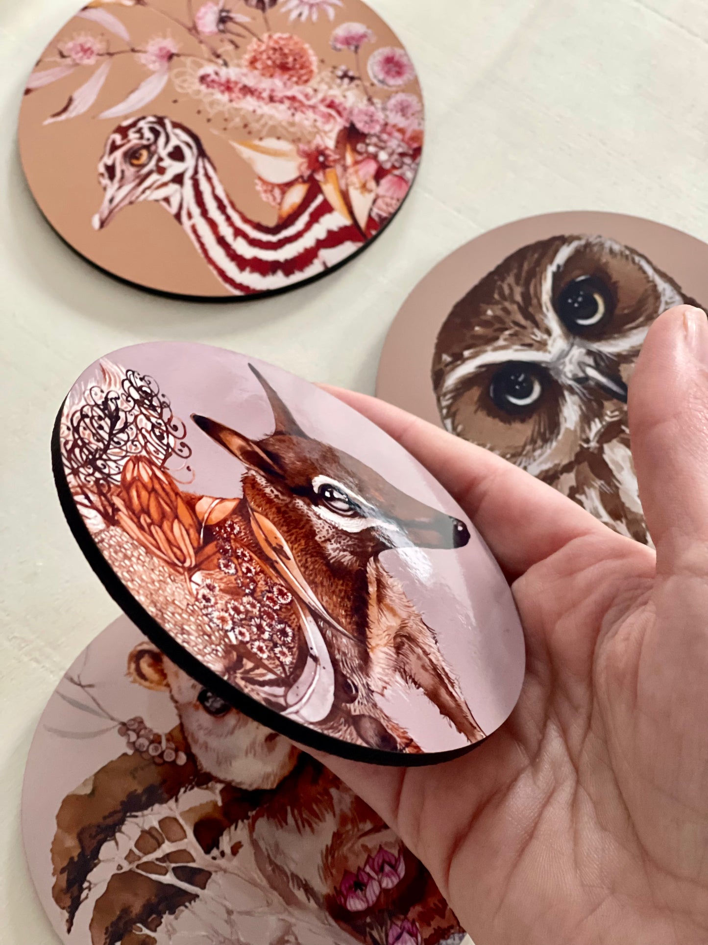 Aussie wildlife coasters