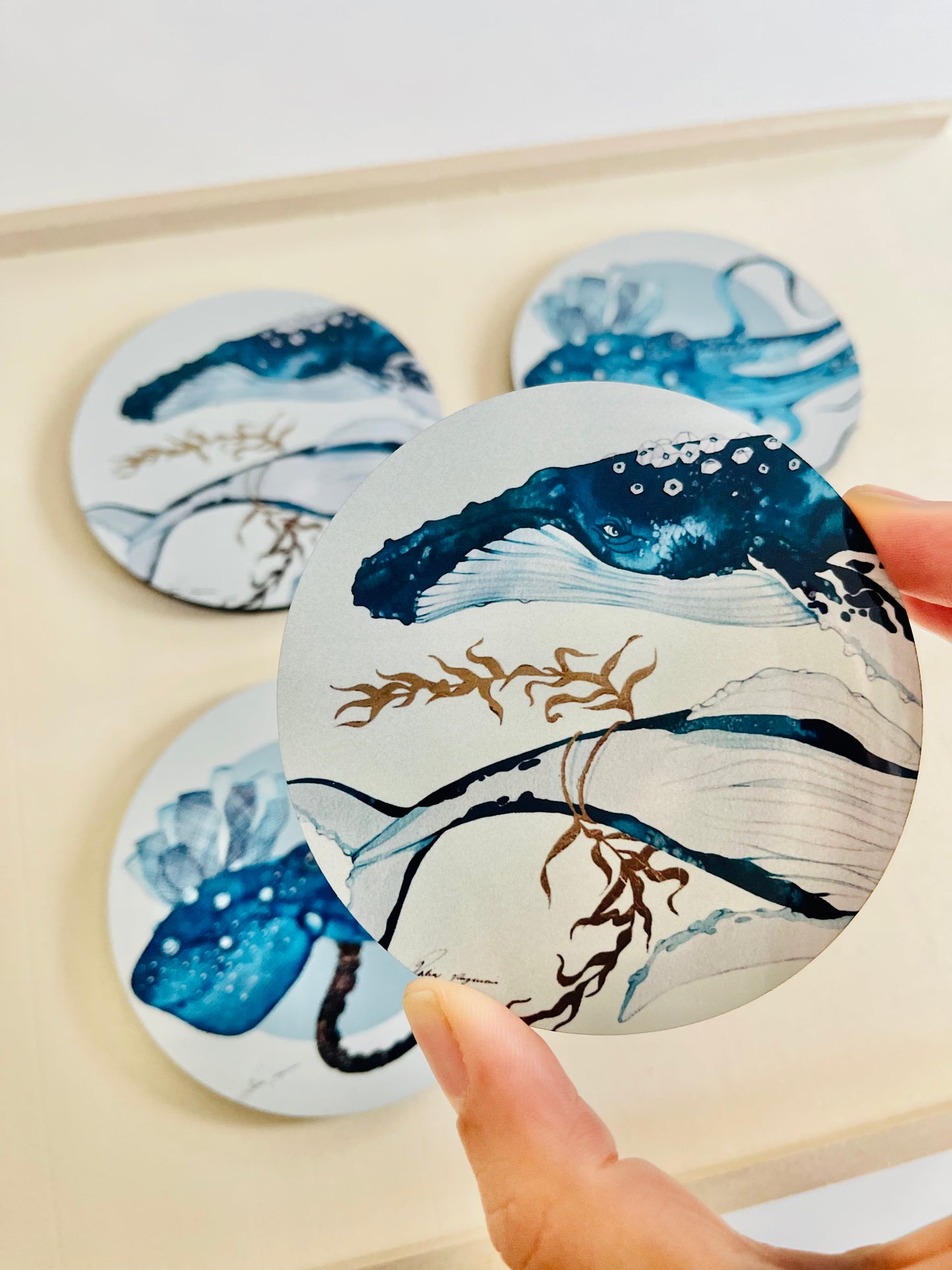 Ocean creature coasters