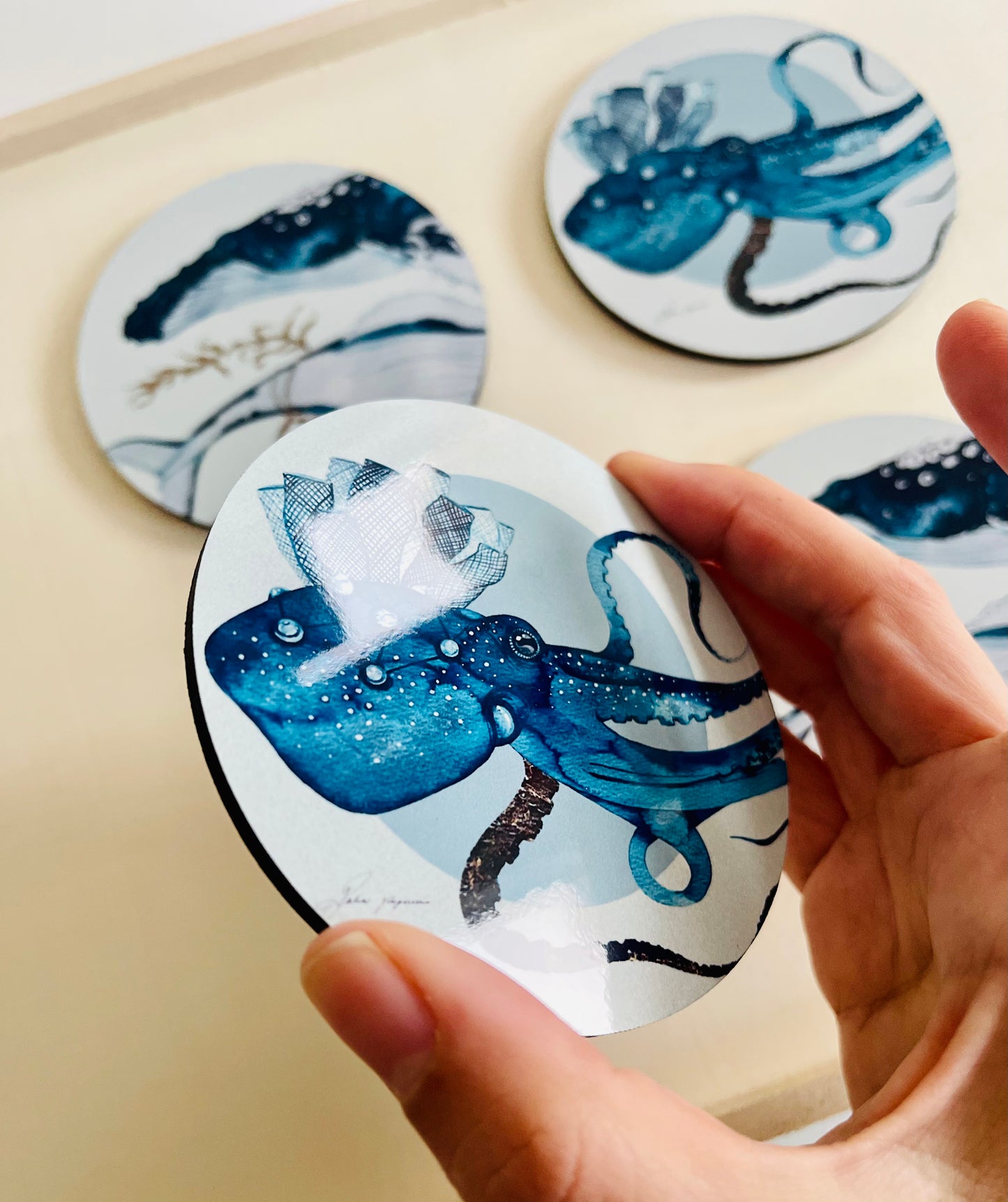 Ocean creature coasters