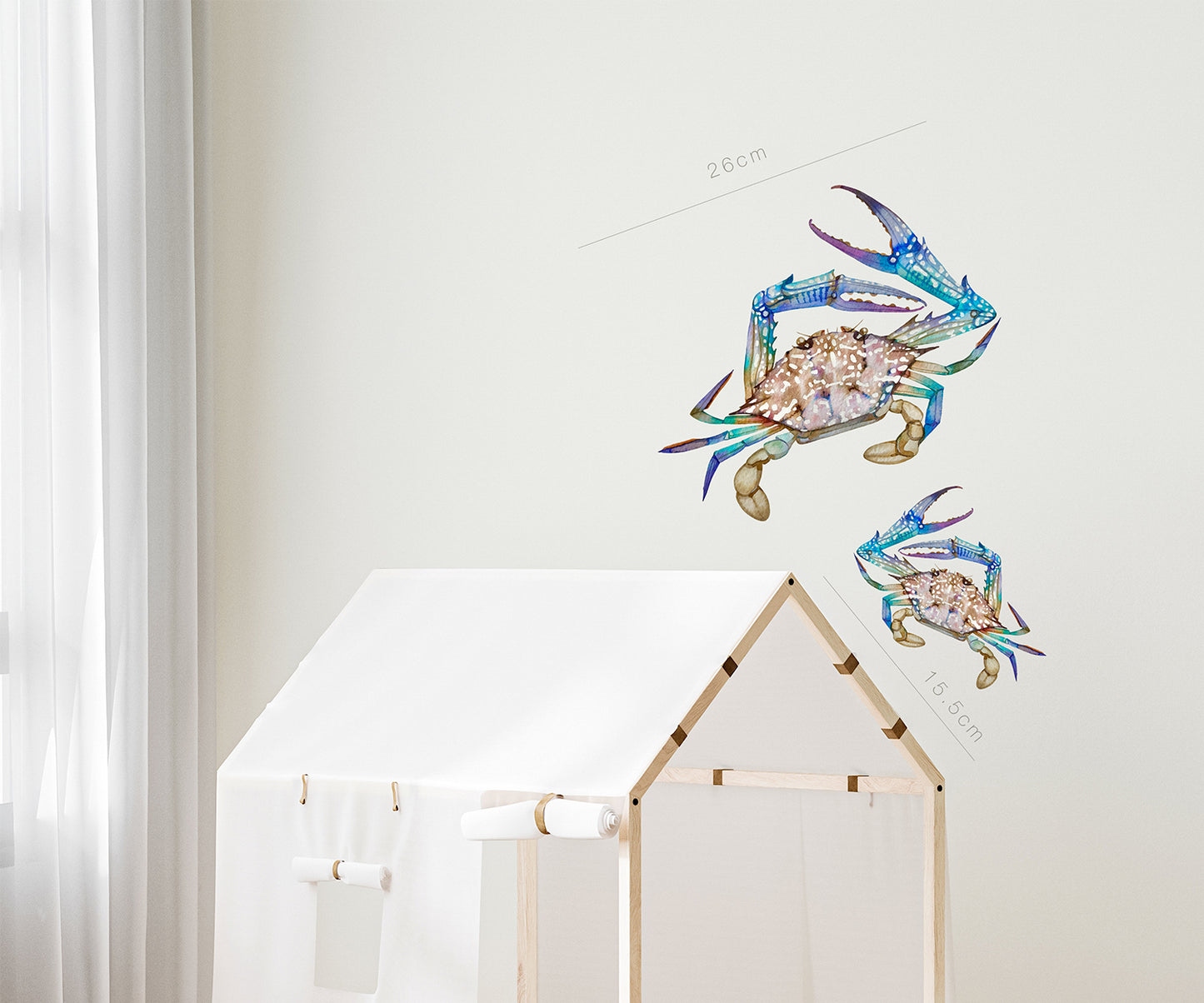Two salty crabs wall decal