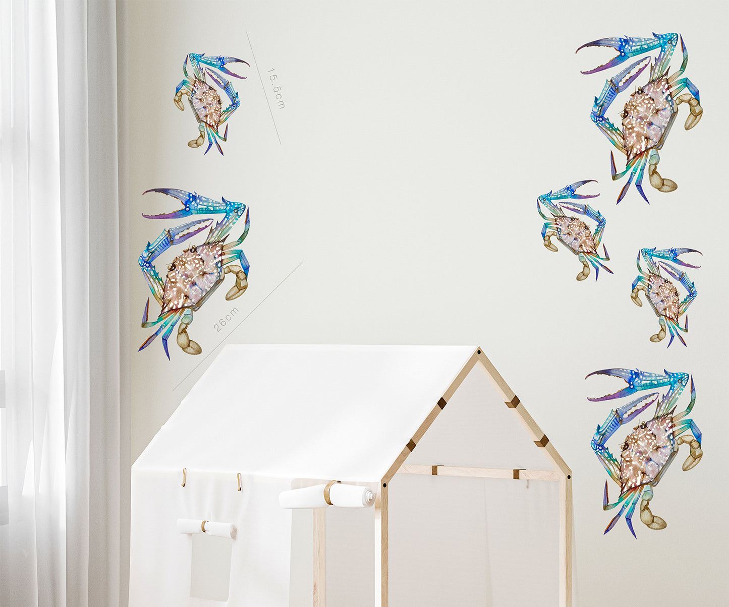 Two salty crabs wall decal