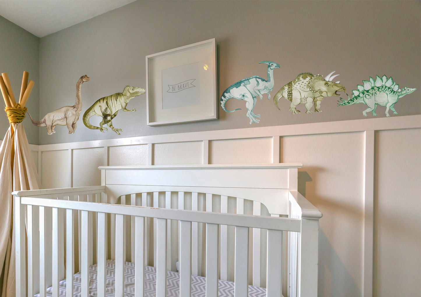 Dinosaur fabric wall decals
