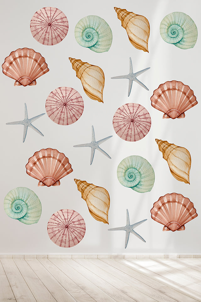 Shells fabric wall decal