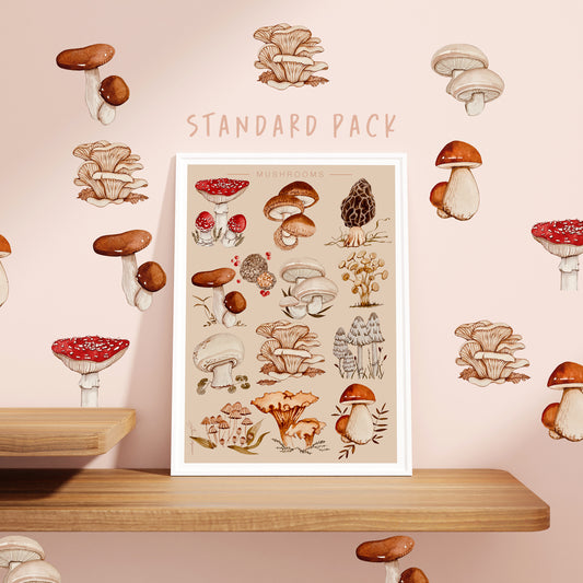 Mushrooms wall decal