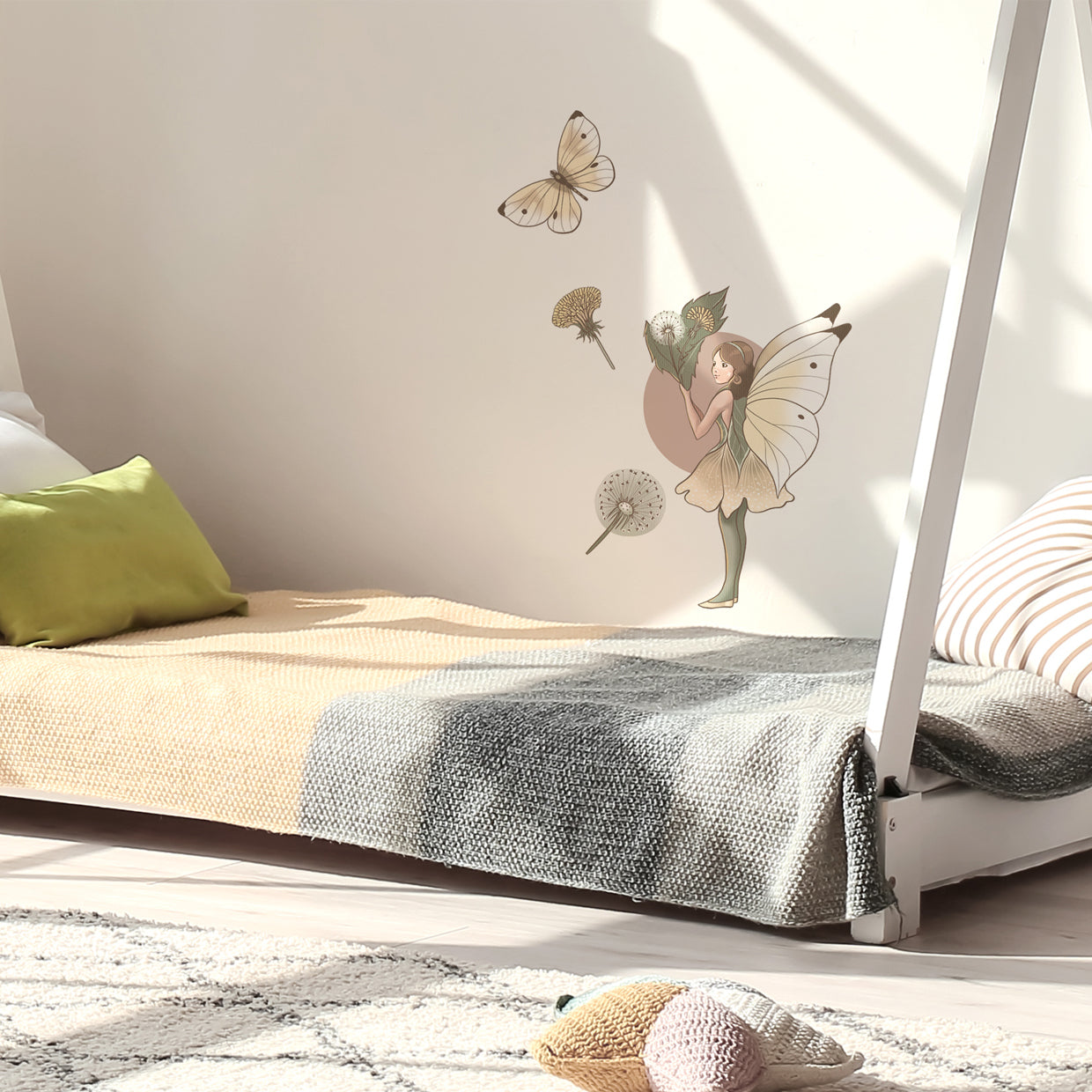 Fairy fabric wall decals
