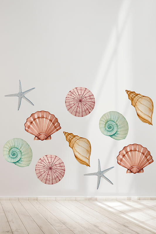 Shells fabric wall decal