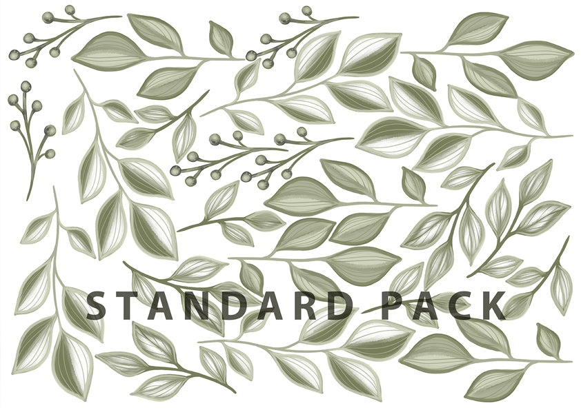 Green Foliage Leaves wall decals