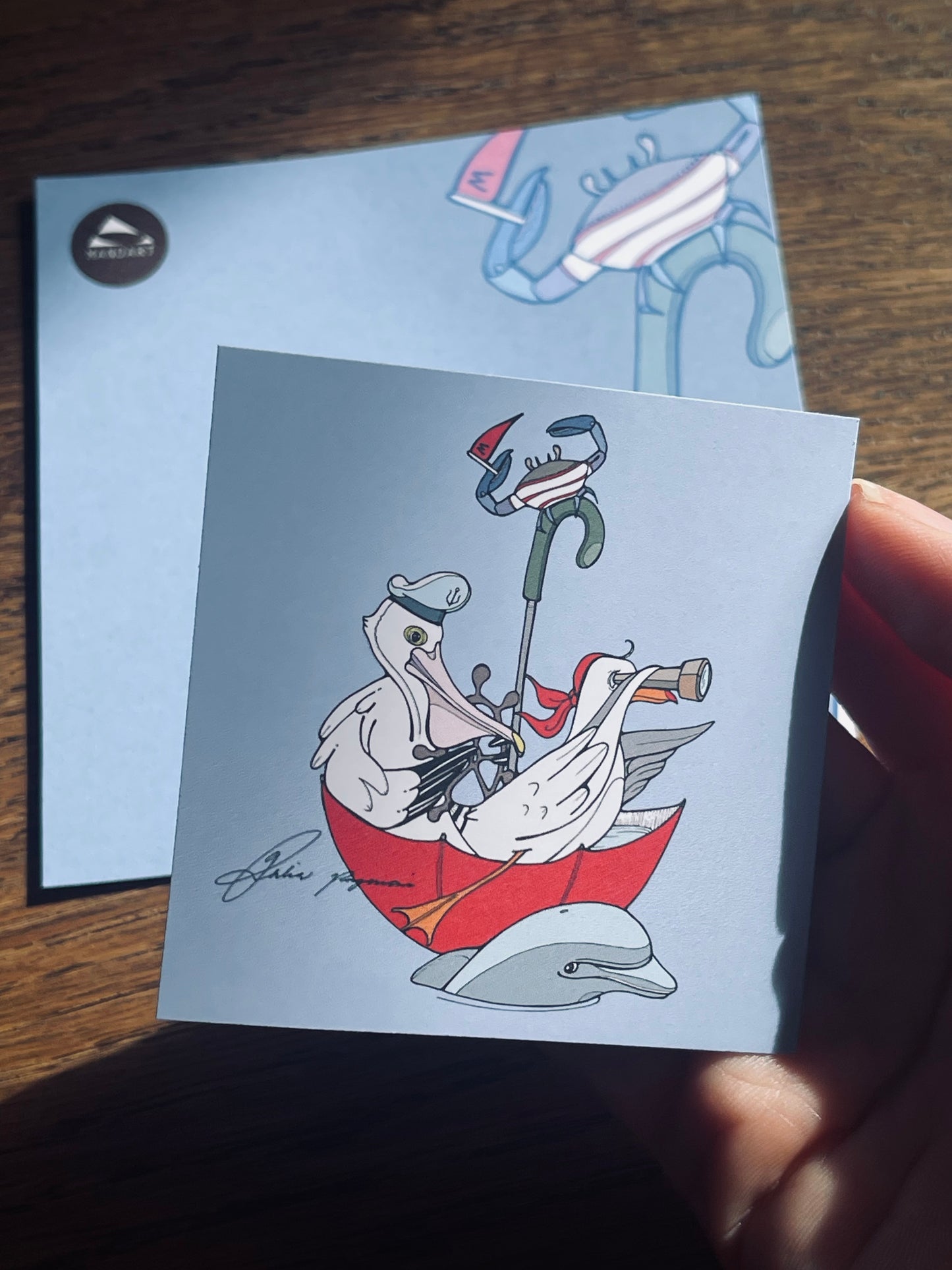 Magnet postcard
