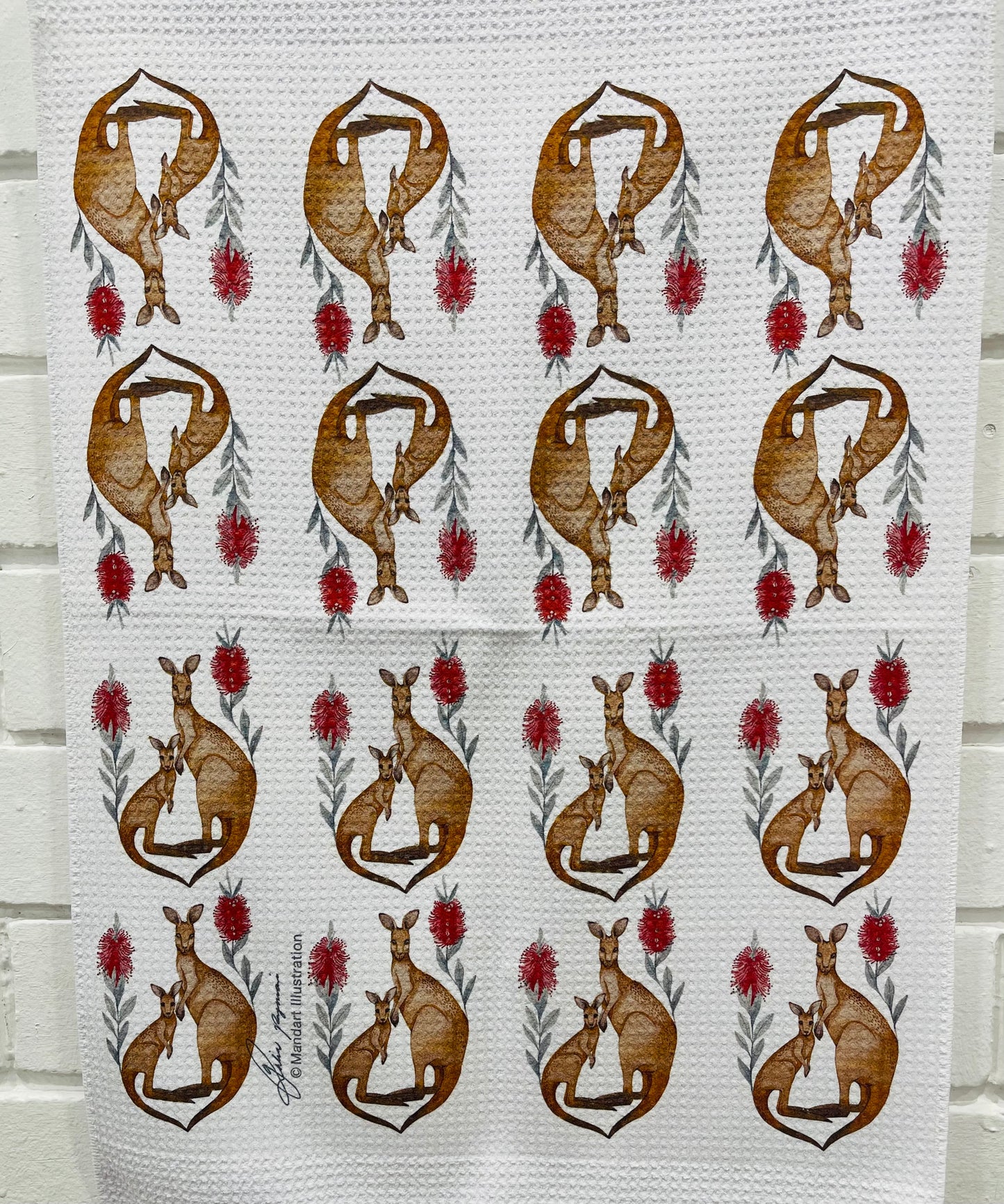 Mandart wildlife and botanical lover tea towels