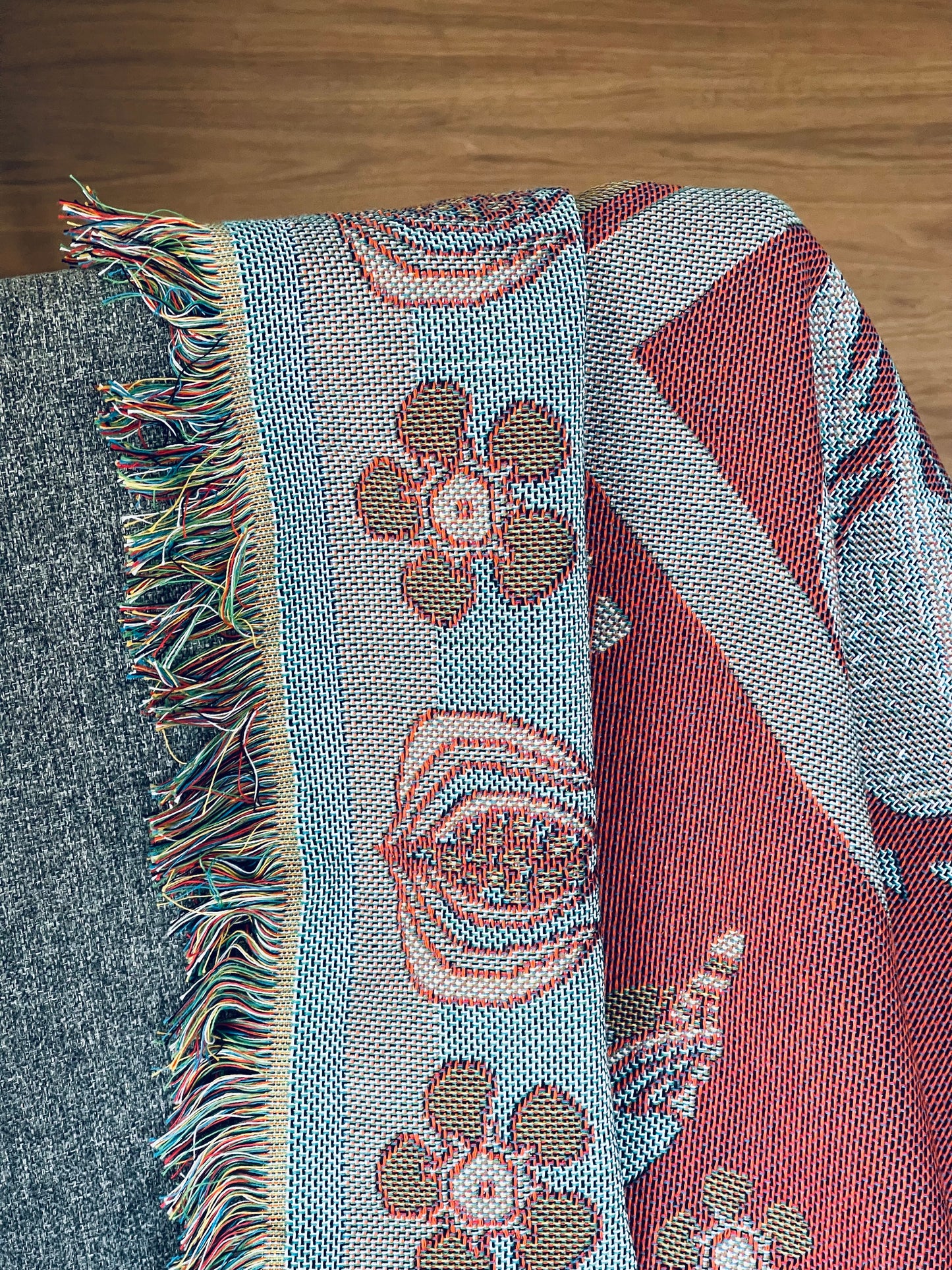 Mandart woven throw blankets bush baby