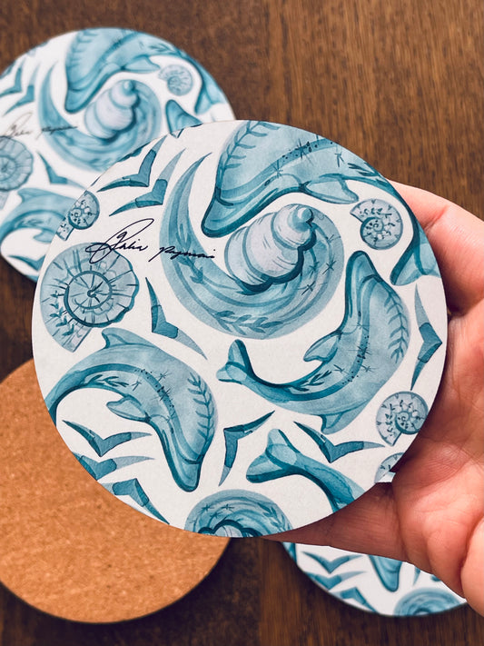 Dolphins coasters