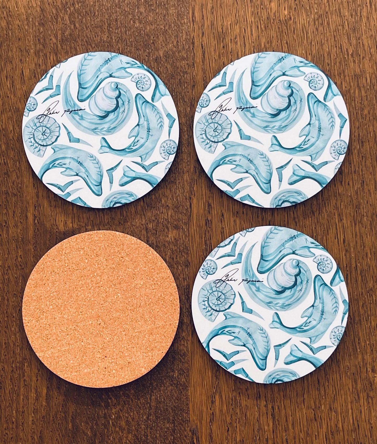Dolphins coasters