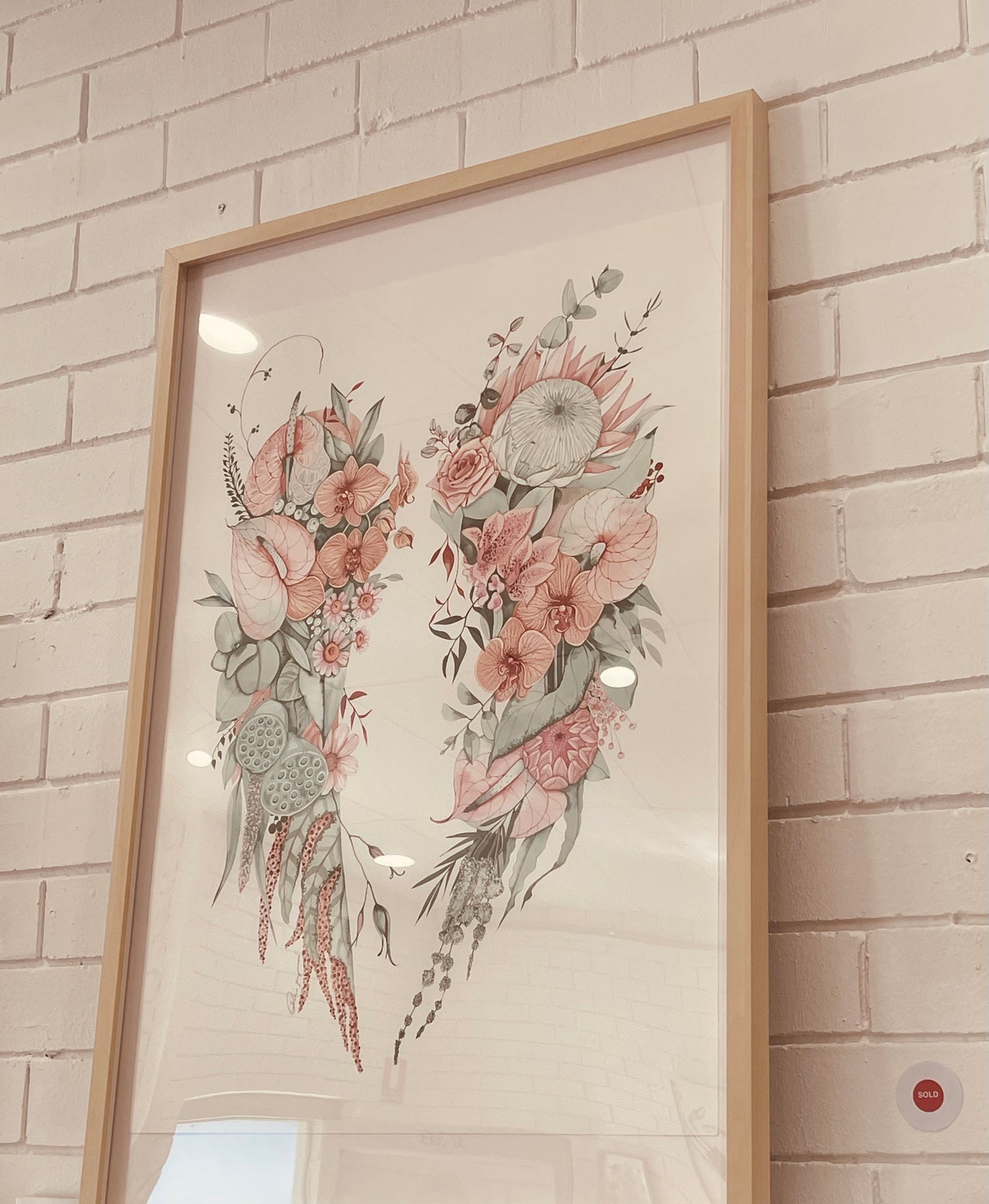Angel wings original watercolour illustration