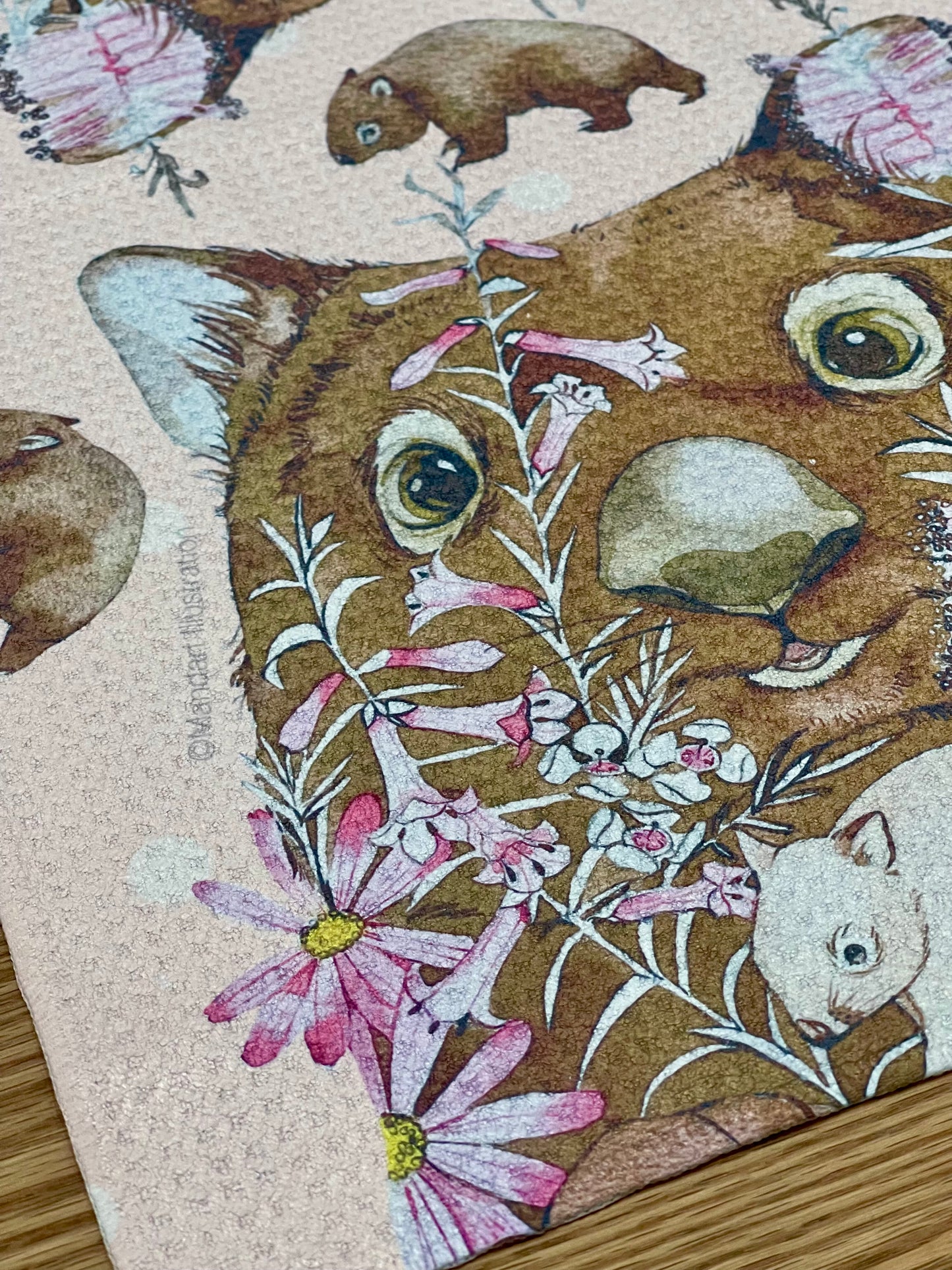 Mandart wildlife and botanical lover tea towels